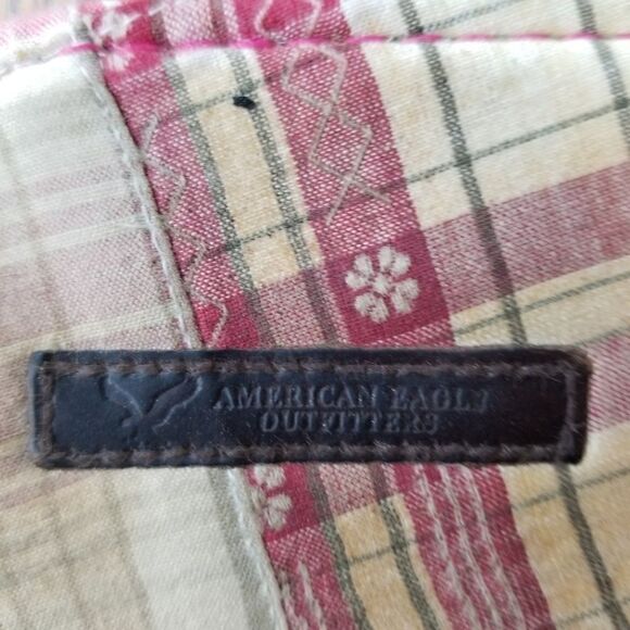 American Eagle patch work w/Leather straps flippys - Picture 2 of 3